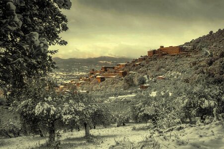 Italy mountains winter landscape photo