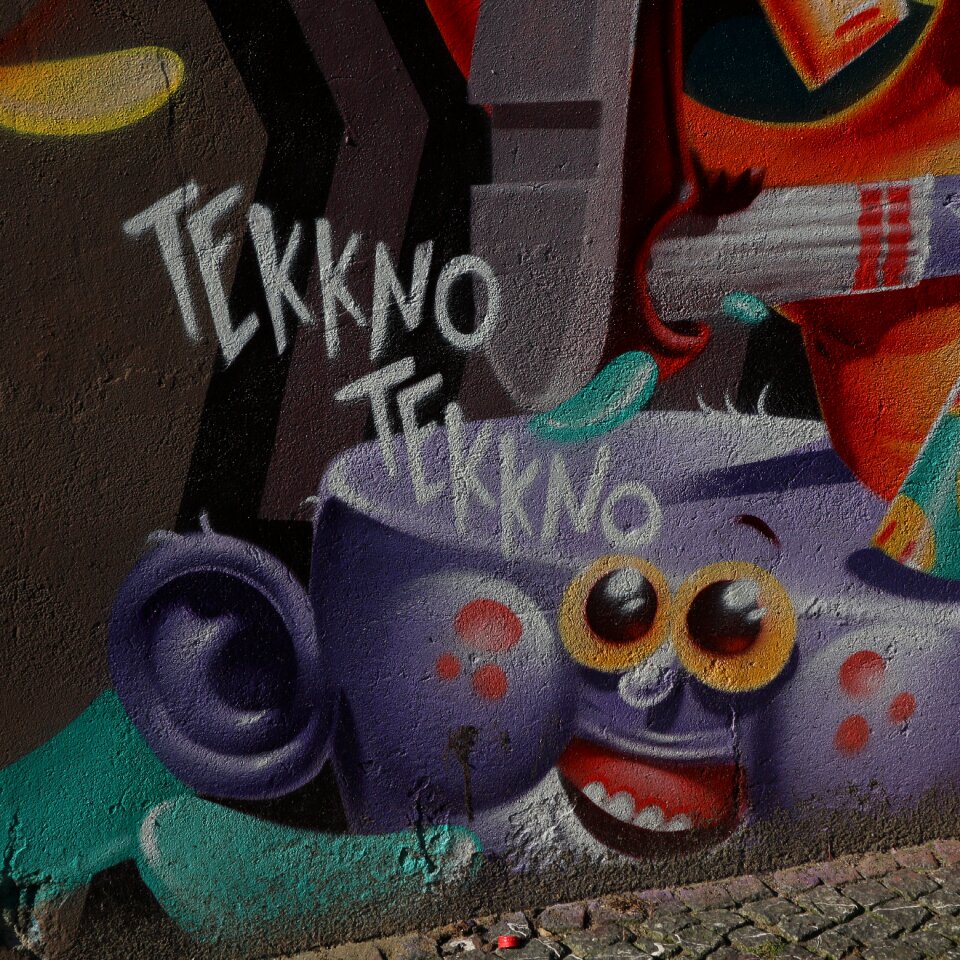 Street art wall facade