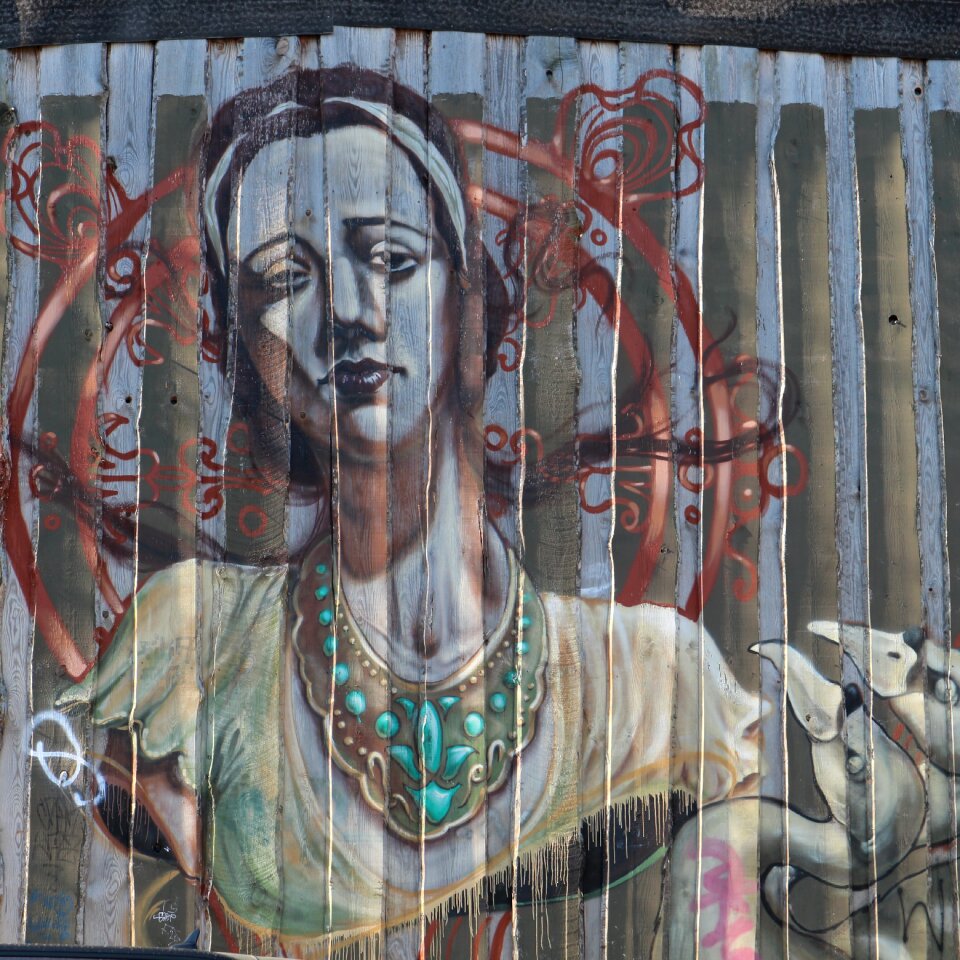 Street art urban art facade