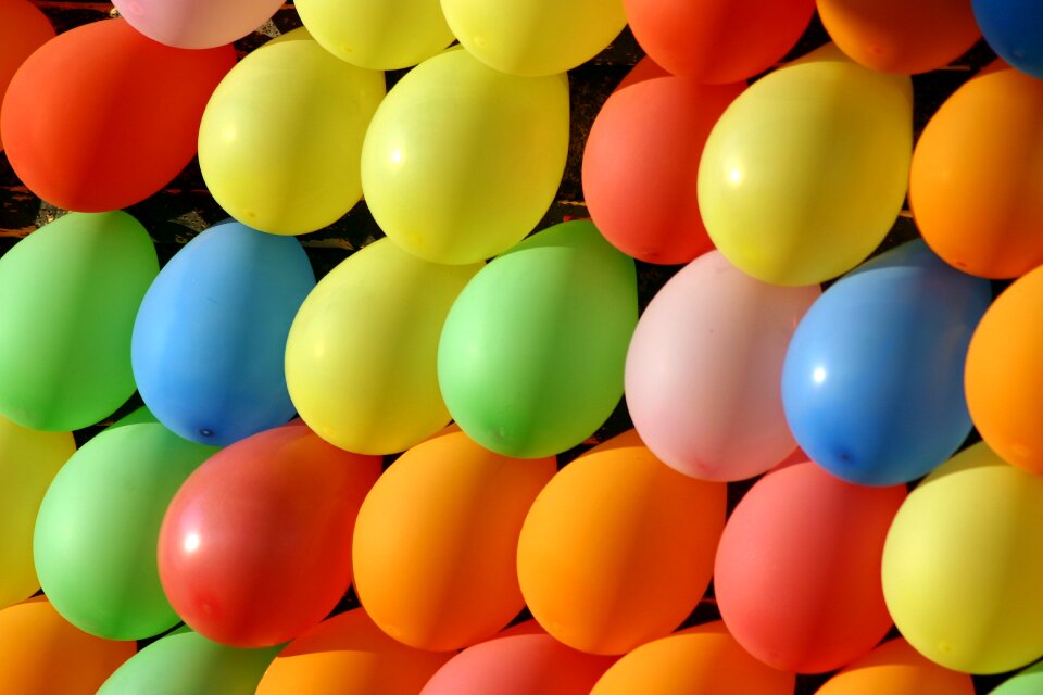 Multiple balloons colorful