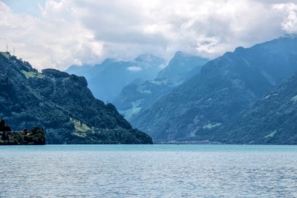 Alpine mountains clouds