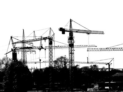 Technology construction work cranes photo