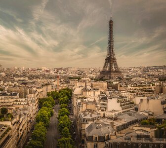 Paris tower city architecture photo