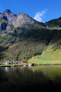 Mountains reflections water photo