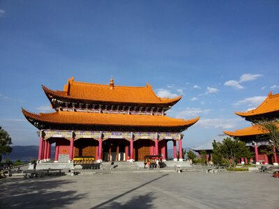 Temple sunny days traditional building