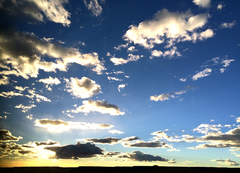 Yellow blue sky new mexico