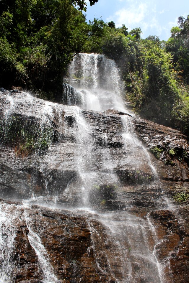 Landscape gray waterfall