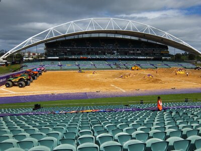 Monster trucks empty sport photo