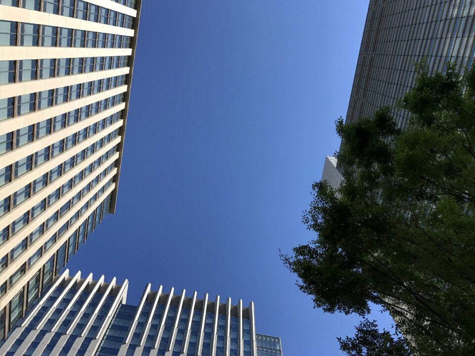 Bill blue sky high rise building