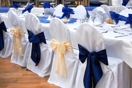 Blue white decor