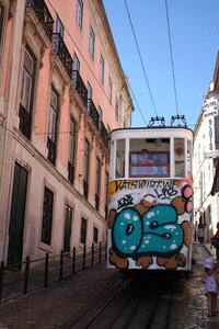 Tram graffiti portugal photo