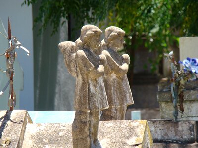 Cemetery sculpture angel