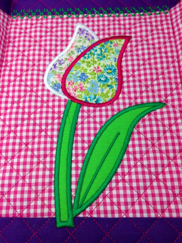 Hand labor tulip flower