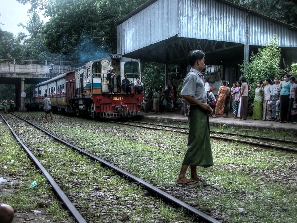 Station railway station burma photo