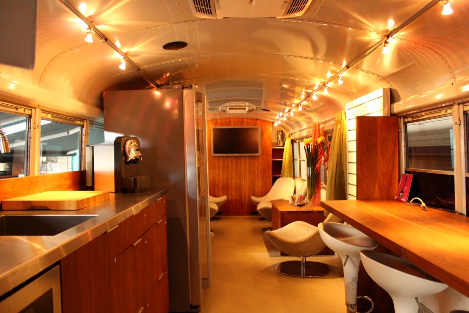 Inside bus facility bus modern bus