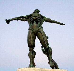 Spain statue bronze beach