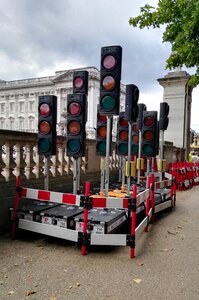 London traffic lights storage photo