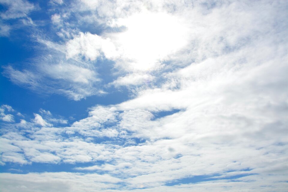 White blue white clouds