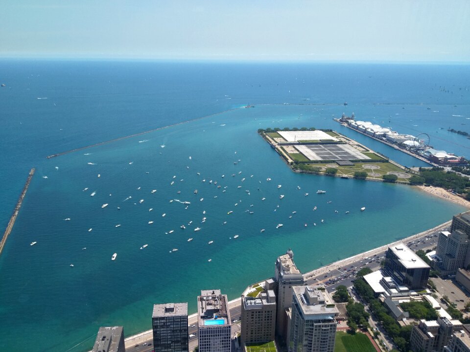 Illinois michigan birds eye view