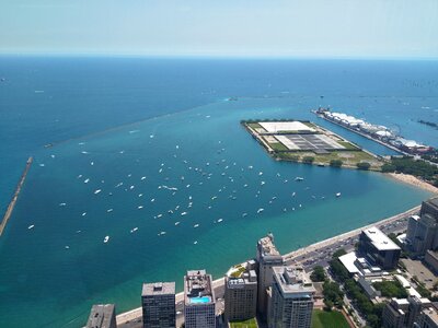 Illinois michigan birds eye view