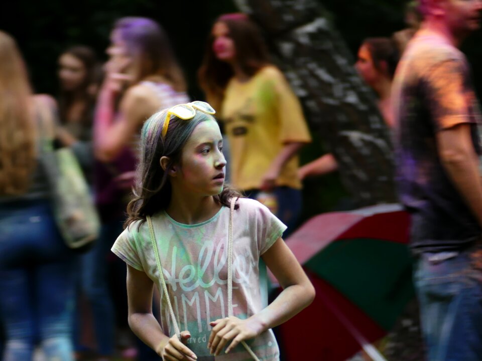 Portrait of a child shyness curiosity