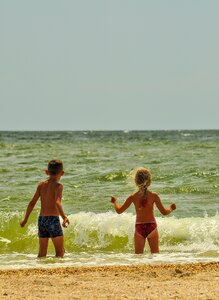 Sea wave horizon