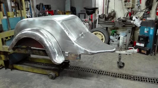 Trailer sheet metal working restoration