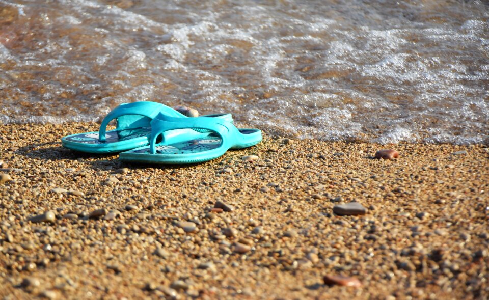 Summer slippers beach
