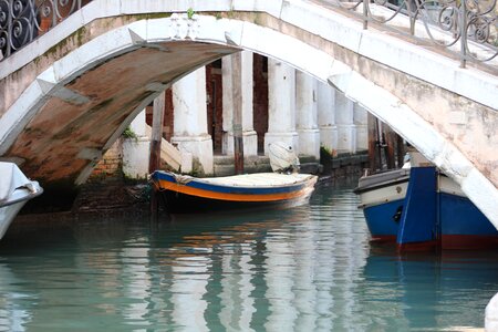 Venice reflection railings photo