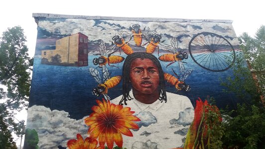 Mural wall city