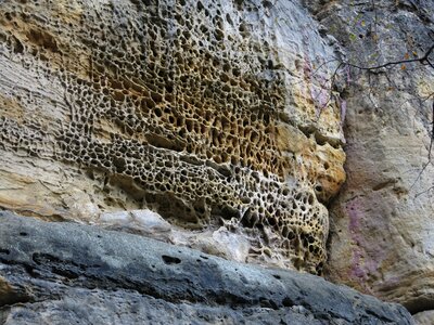 Honeycomb erosion saxon switzerland sand stone pattern photo