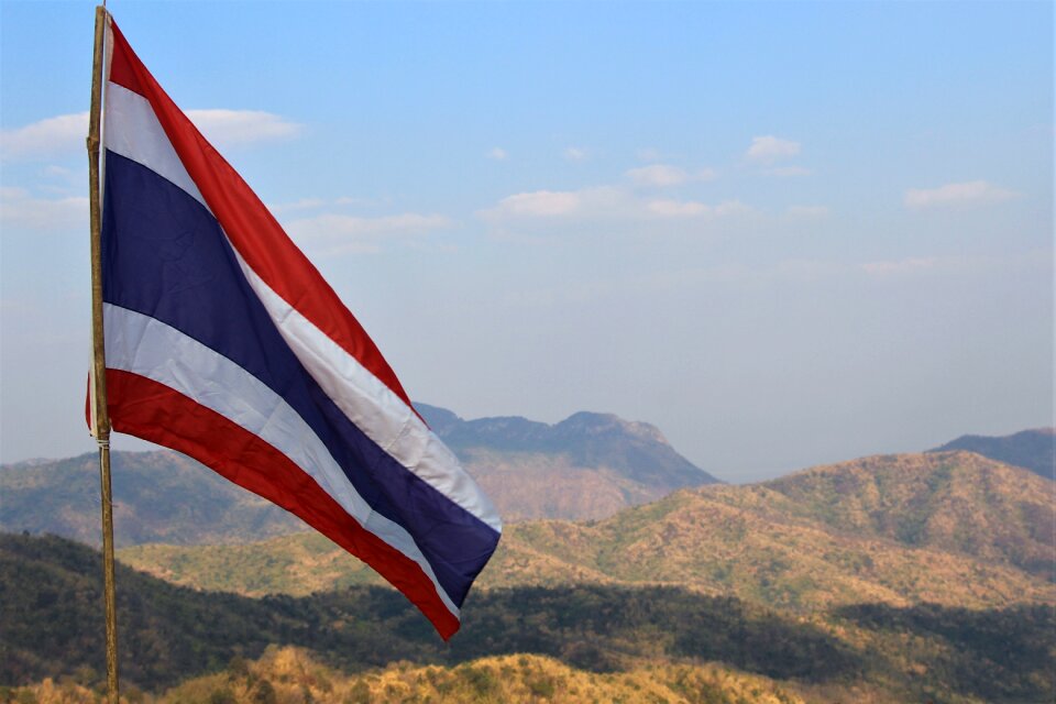 Flag nature mountains
