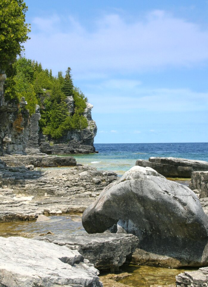 Rocks water