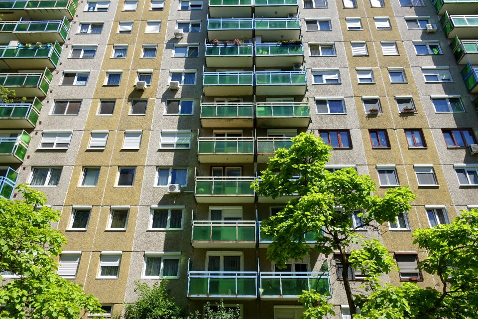 Housing estate architecture block