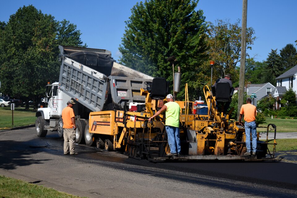 Asphalt street pavement
