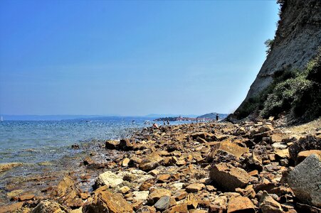 Rocky beach stones izola photo