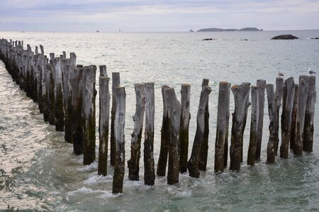 Brittany breakwater waves