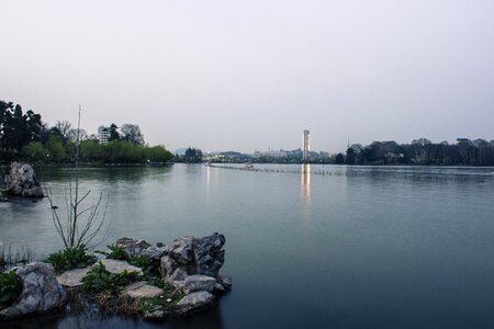 Xuanwu lake twilight water features photo