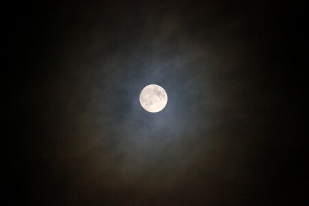 The dark night moon lonely photo