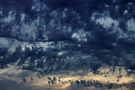 Cloudiness black blue threatening photo