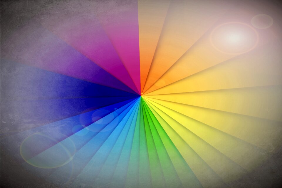 Modern art abstract rainbow colors