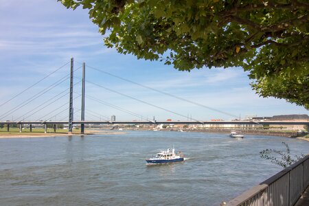 Rhine panorama ship düsseldorf promenade photo