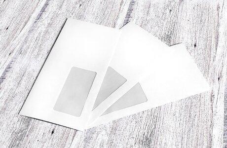 Window envelope mailing letters photo