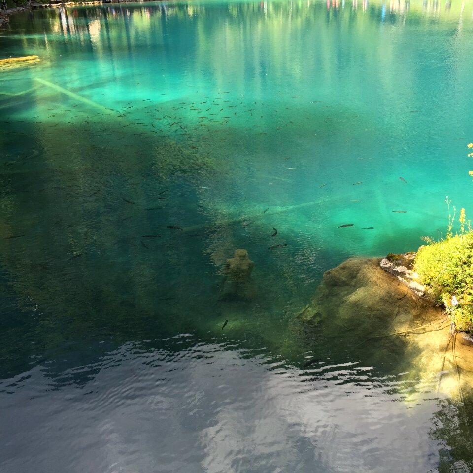 Blausee hidden statue