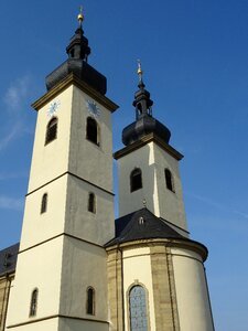 Catholic clock tower church steeples