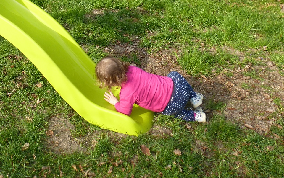 Slide girl playground