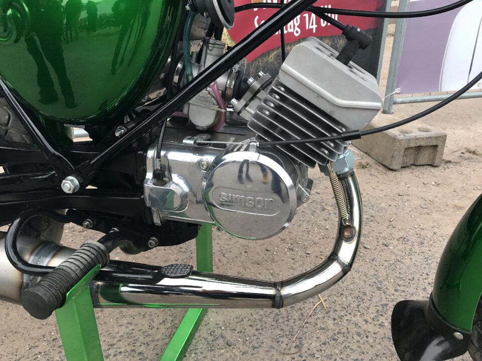 Motorcycles shiny chrome