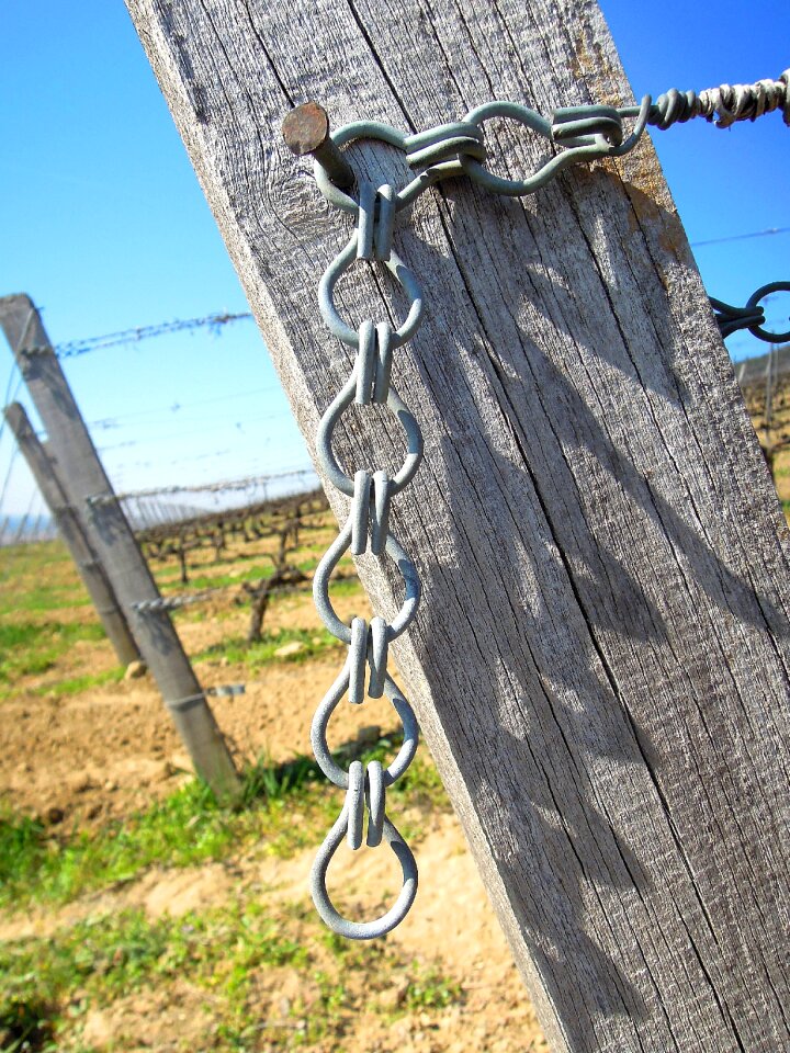 Vineyard wire wire tensioning