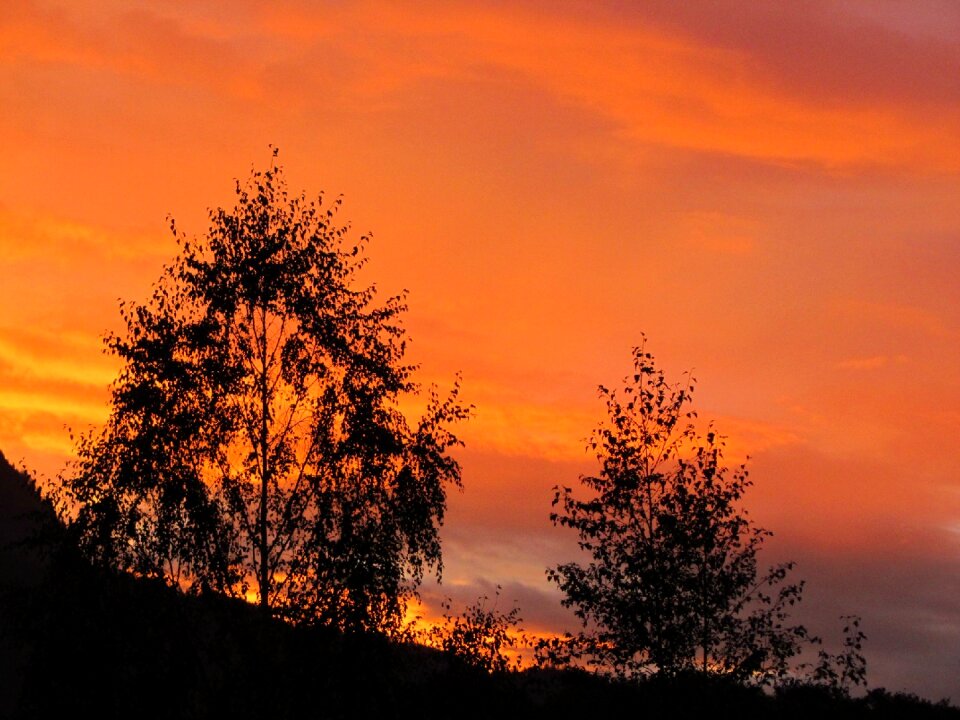 Red romantic sky