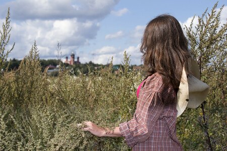 Nature landscape woman